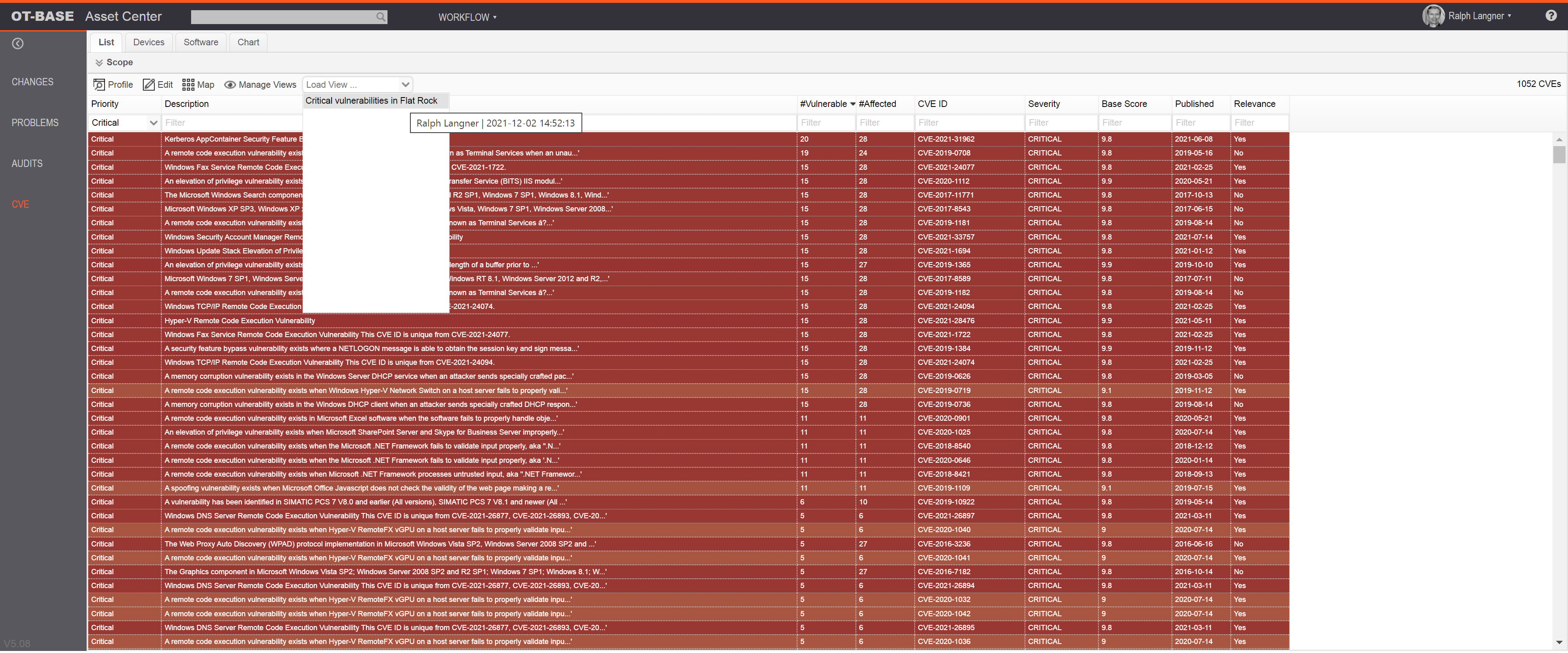 The CVE List – OTbase Help Center | Langner, Inc.