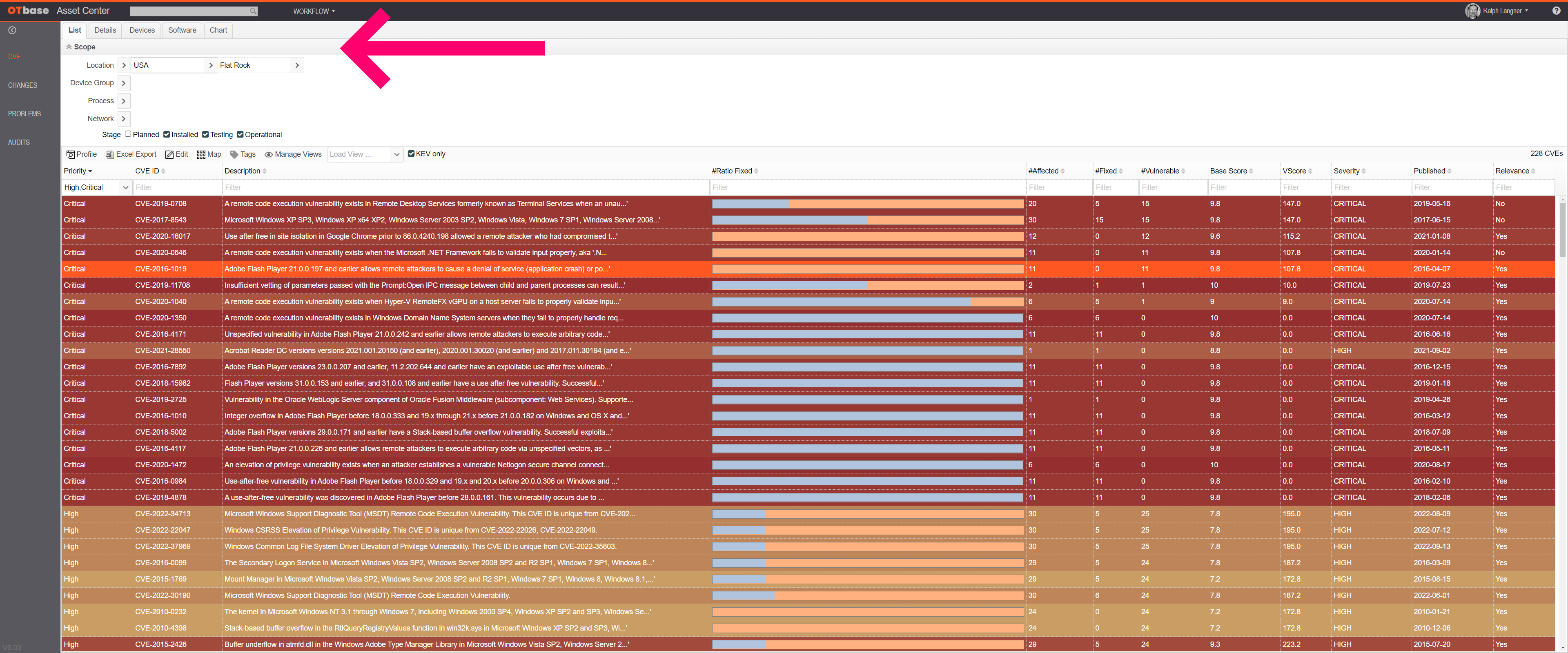 The CVE List OTbase Help Center Langner, Inc.